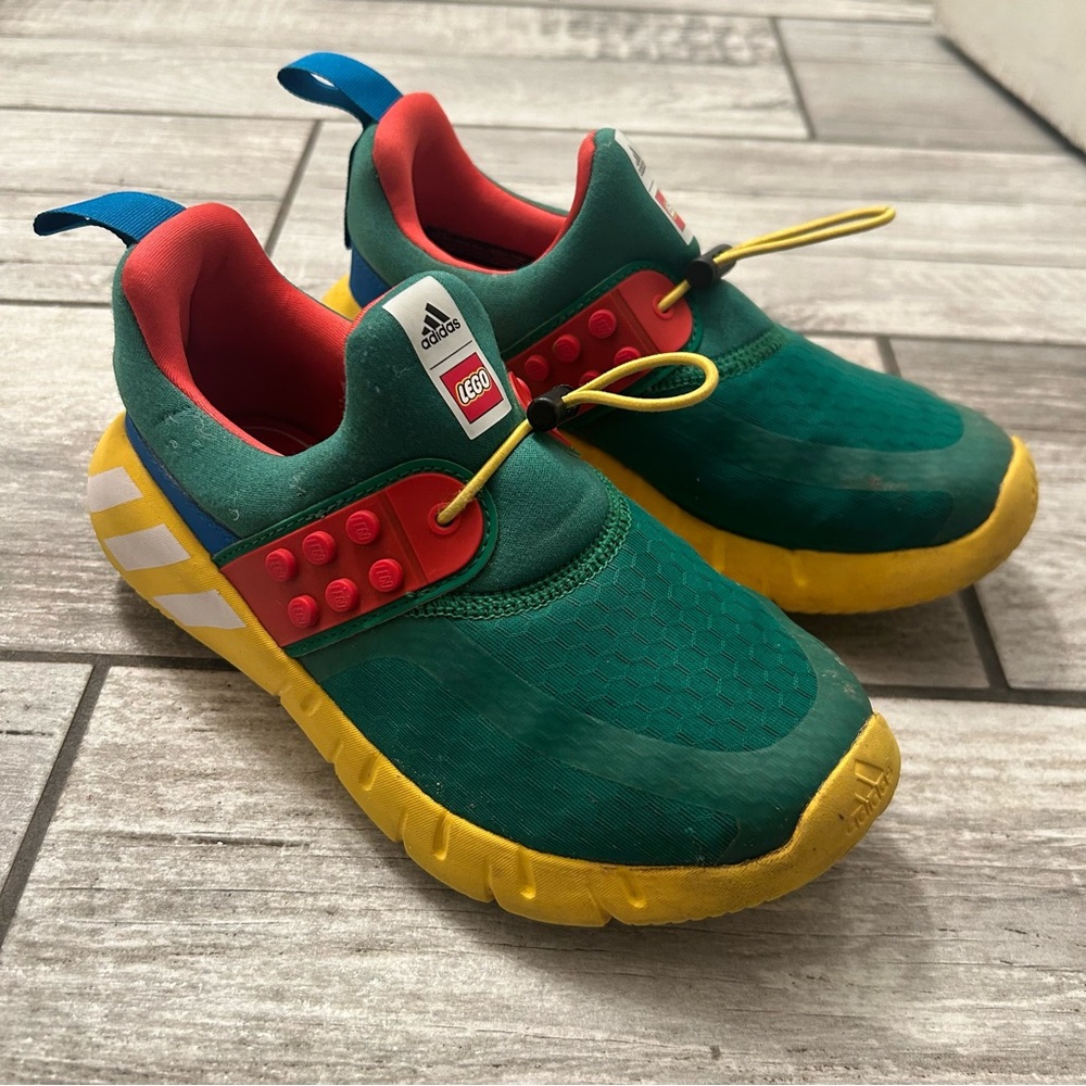 Adidas LEGO X RapidaZen Shoes in ‘Core Green’ (Kids)